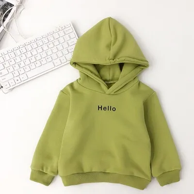 Толстовки для маленьких девочек свитер новинка 2022 одежда мальчиков однотонный