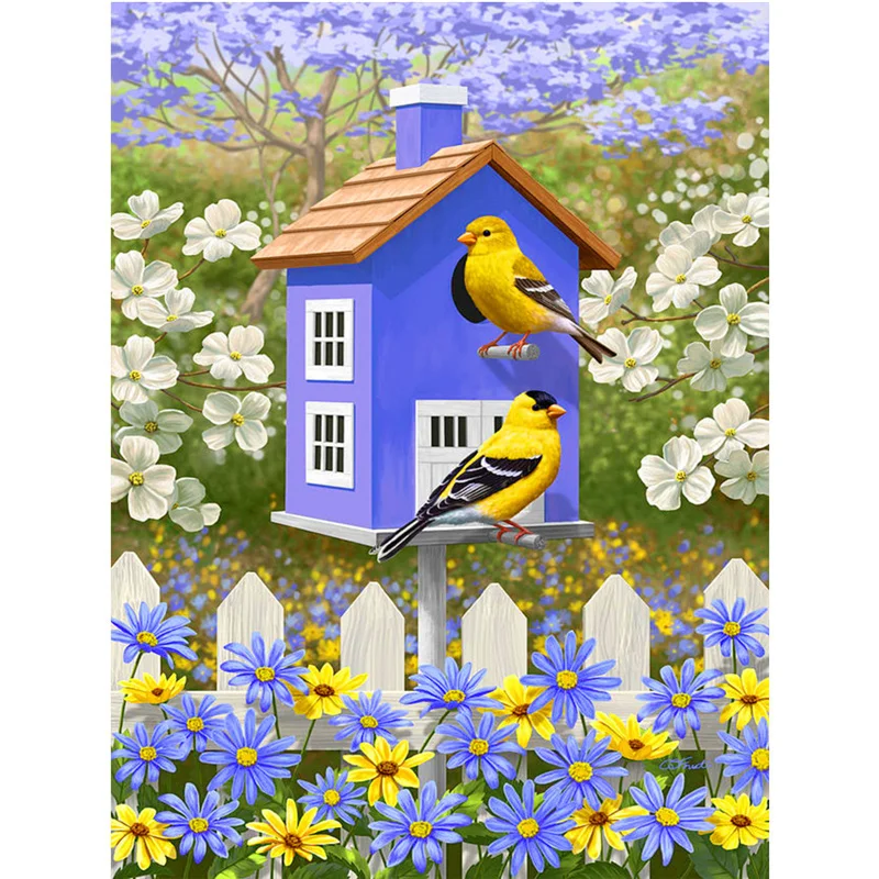 

DIY Diamond Embroidered Bird Animal Cross Stitch Diamond Mosaic Landscape Pattern Full Round Rhinestone Gift home Decoration