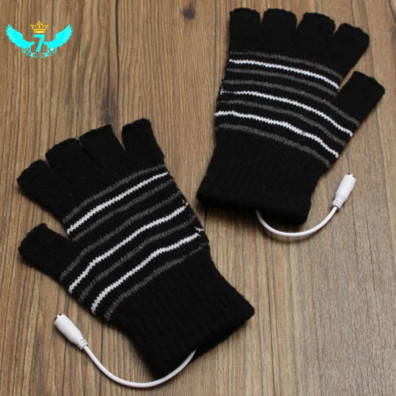 

Перчатки с электроподогревом и USB, зимние теплые перчатки с полпальца и закрытыми пальцами, перезаряжаемые для улицы, езды на велосипеде, по...