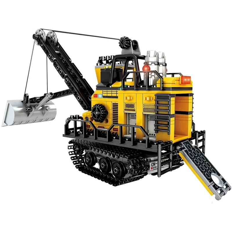 

484PCS City Excavator Engineering Mining Machinery Forklift Building Blocks Technic Truck Car Bricks Toys for Children Gift