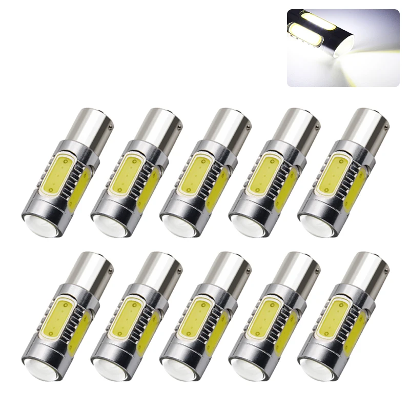 10 шт. 1156 1157 T20 7440 7443 BAY15D P21/5W COB BA15S P21W 5 светодиодный автомобильная лампа авто