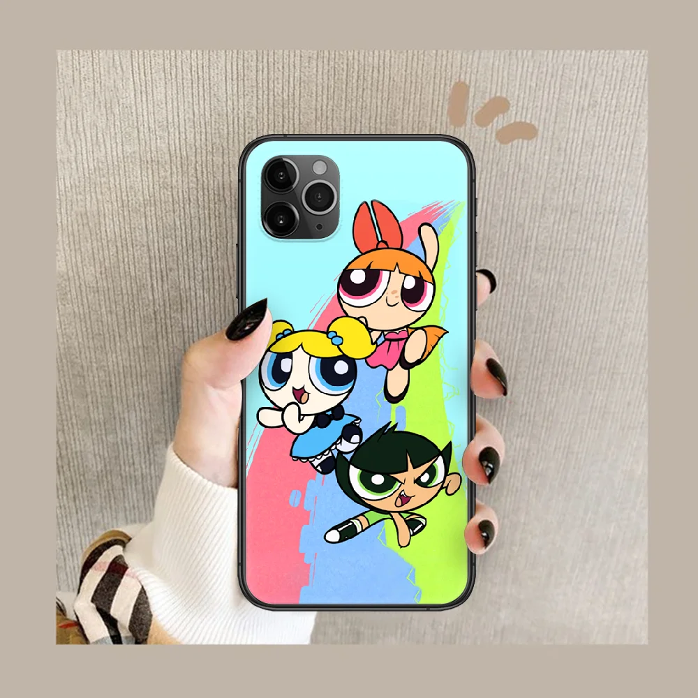 

Powerpuff Girls Phone Case Cover Hull For iphone 5 5s se 2020 6 6s 7 8 12 mini plus X XS XR 11 PRO MAX black Bumper Luxury Cell