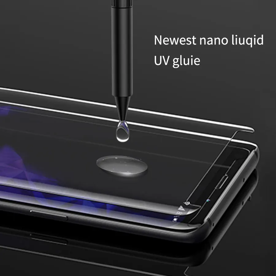 Закаленное УФ стекло для Samsung Galaxy S20 Ultra Защитное экрана + S 20 полностью ЖИДКОЕ Note 10