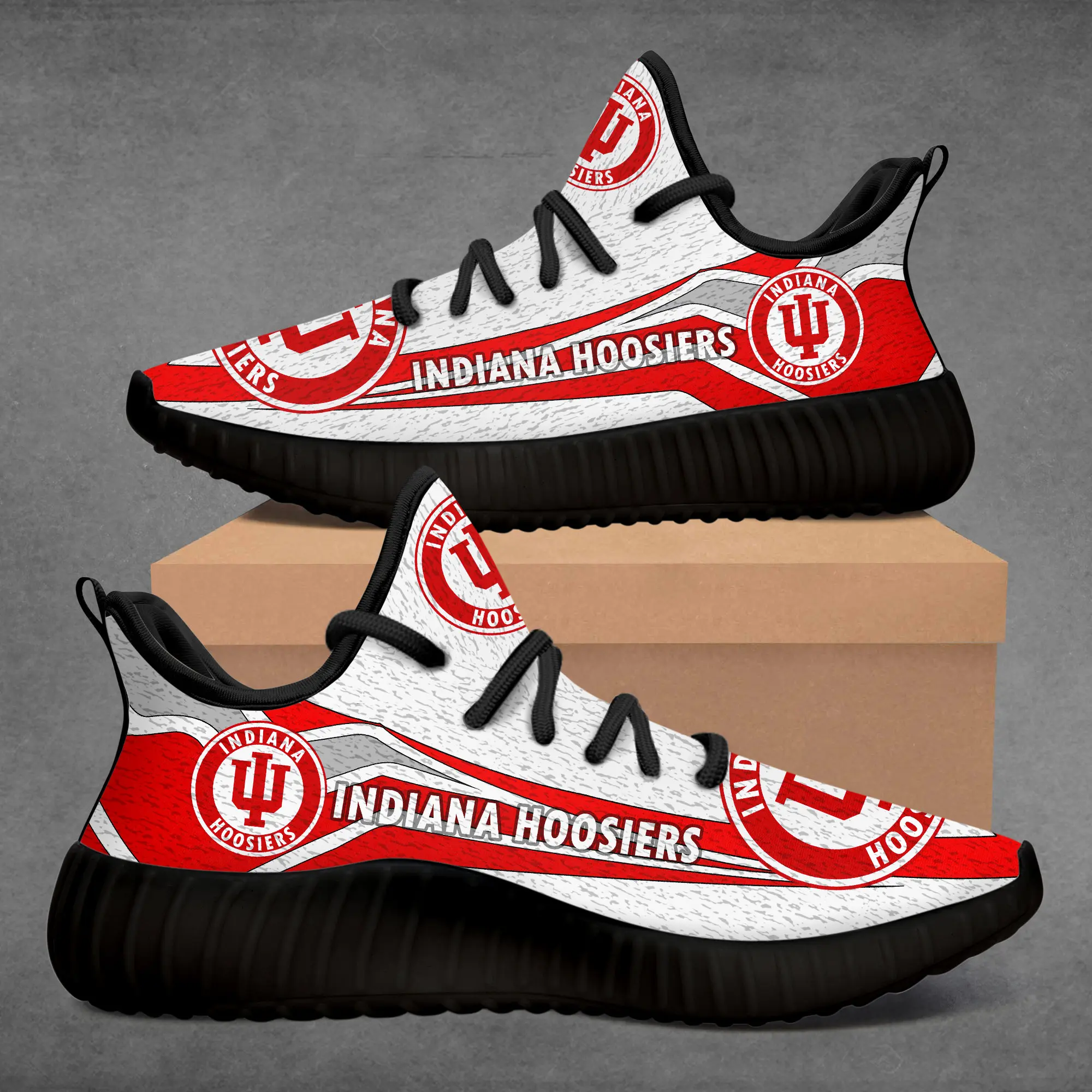 

Custom Diy INDIANA-HOOSIERS Sports Sneakers Running Shoes Bright Colorful Spiritual Runners Multi Colored