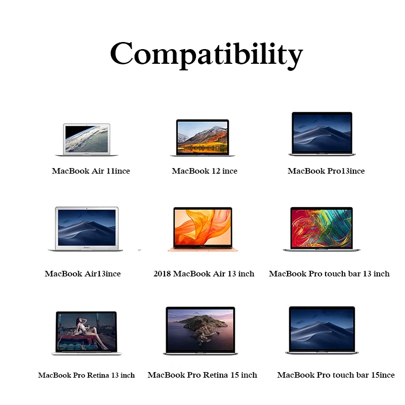 Жесткий Чехол для ноутбука MacBook Pro 13 12 15 дюймов 2018 Air дюймов|Сумки и чехлы