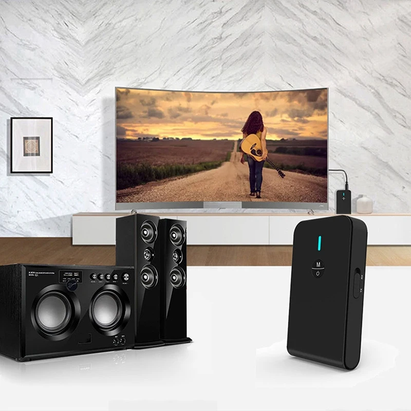 

Bluetooth 5.0 Adapter Wireless Bluetooth Audio Transmitter Receiver for PC TV Car 3.5mm AUX Music Receiver Sender