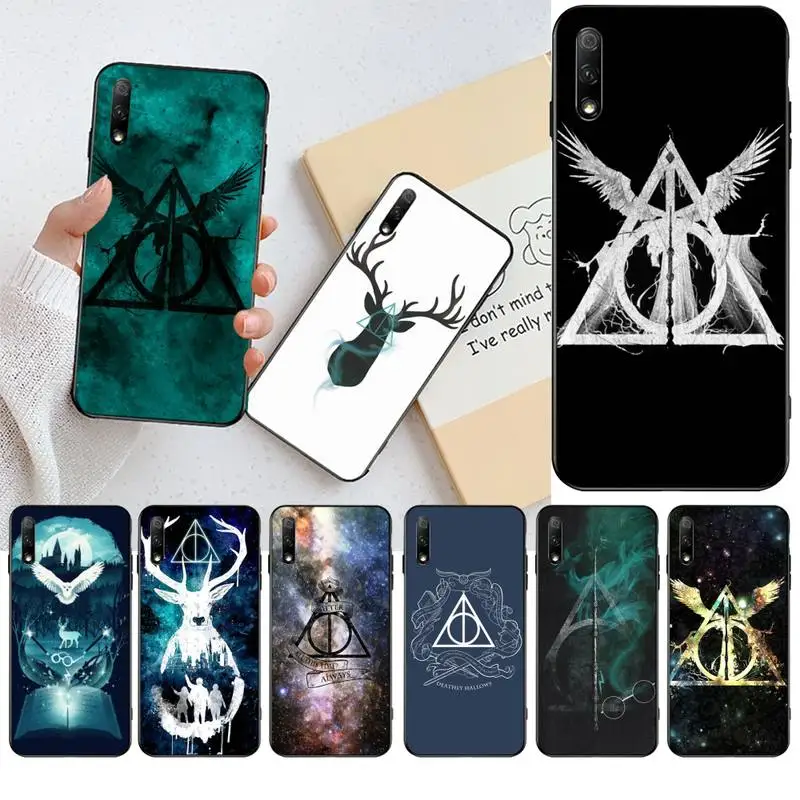 Чехол с логотипом PENGHUWAN deathly черный мягкий чехол для телефона Huawei Honor 20 10 9 8 8x 8c 9x 7c 7a