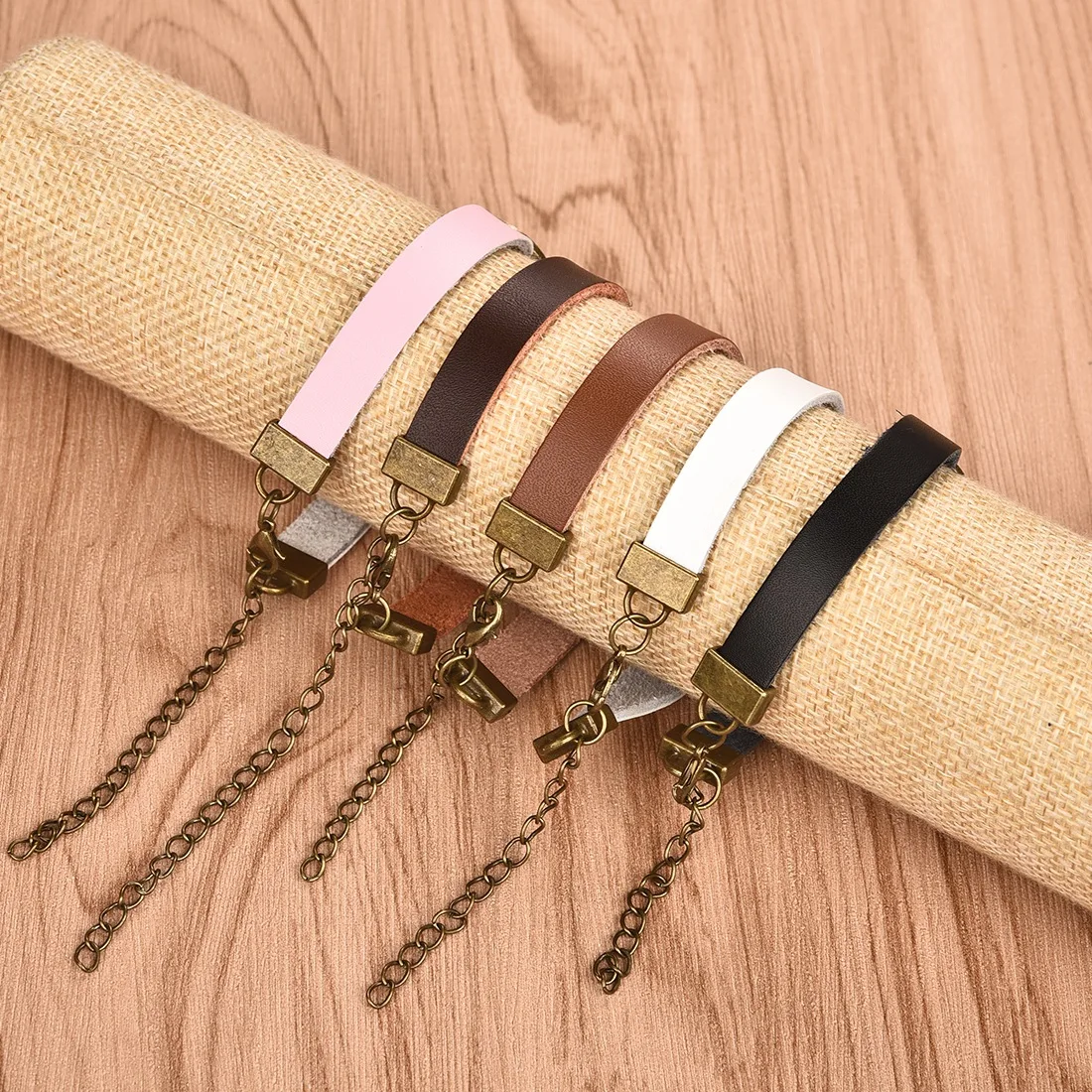 Основание для кожаного браслета 18 мм 5 шт. круглый кабошон браслет пустая черная