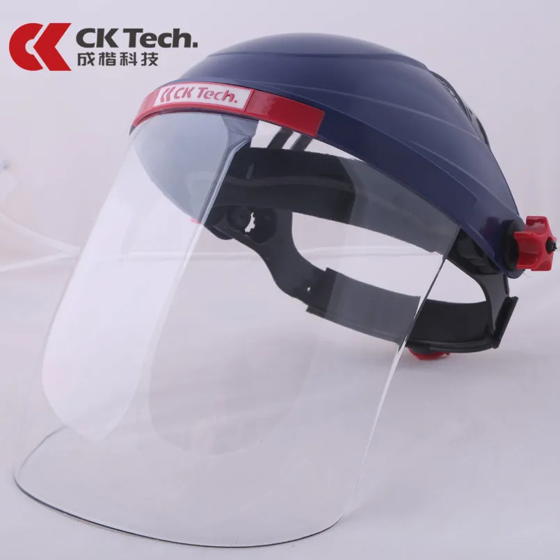 Фото Прозрачная защитная маска для лица Ck Tech. Защитный лицевой экран, защита от брызг, черная, на все лицо №1