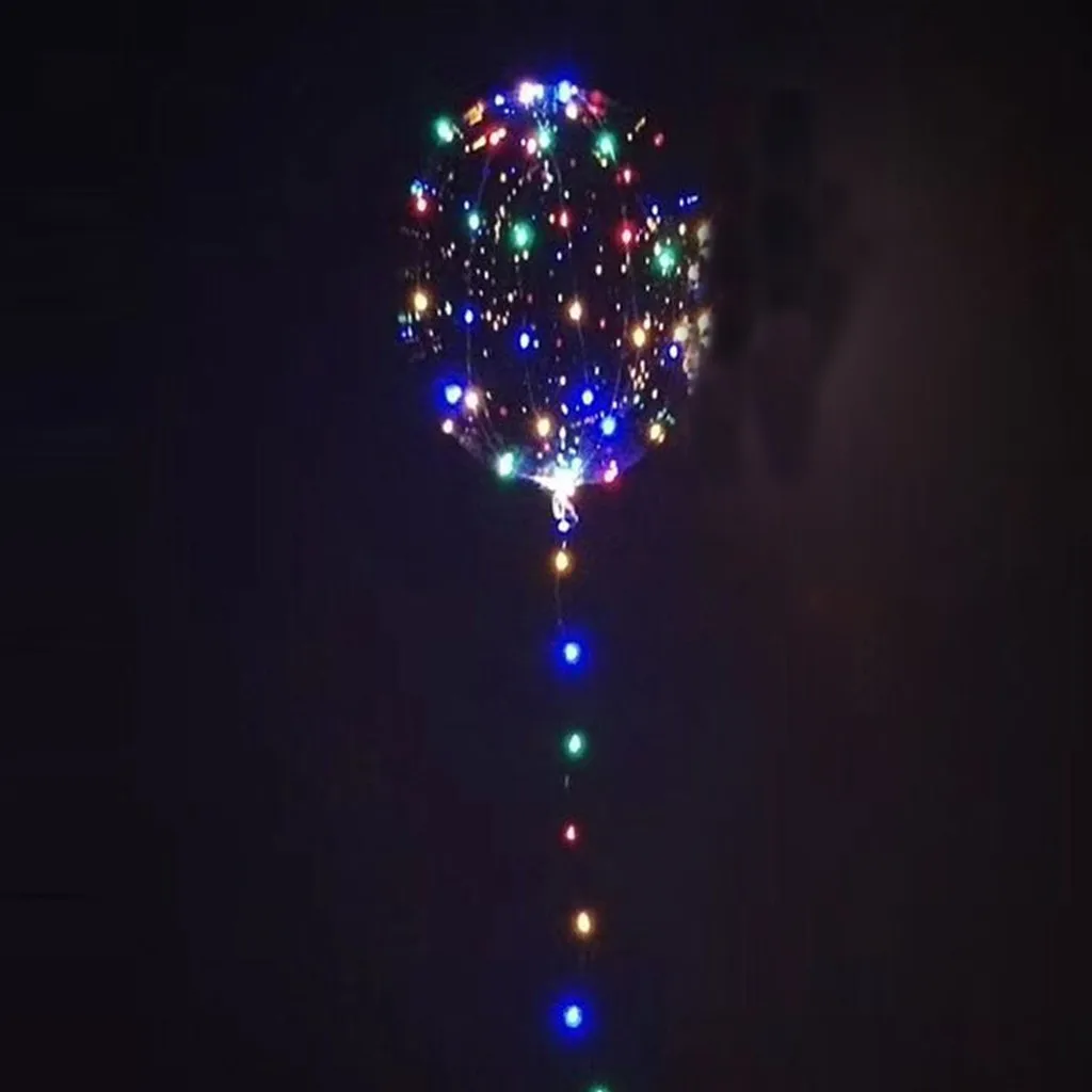 

20inch Luminous Transparent Helium Bubble Ballons Christmas Wedding Birthday Party Decorations Led String Light Up Balloons