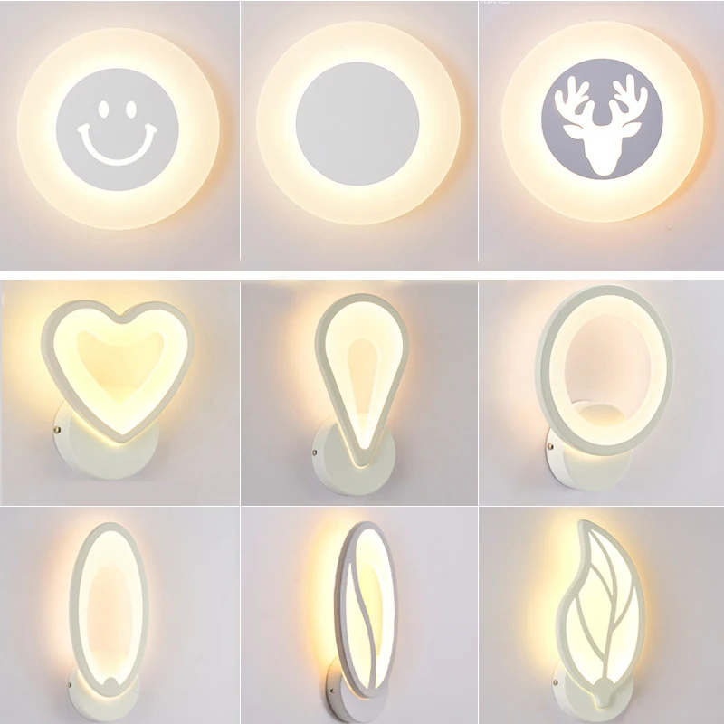 Новый светодиодный настенный светильник 10 Вт в форме сердца круглый для спальни