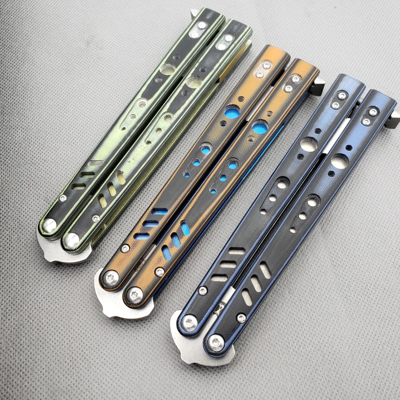 BRS Репликант Бабочка нож для тренера D2 лезвие Два цвета G10 Ручка свободно