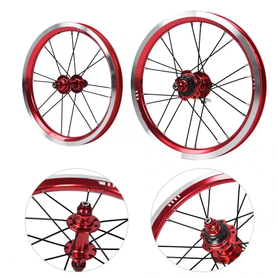 Складное велосипедное колесо сплав 9T 14 дюймов переднее и заднее V тормоз комплект