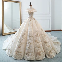 wedding dress 2020 new gryffon luxury lace wedding gown witn train elegant off the shoulder robe de mariee vestido de noiva