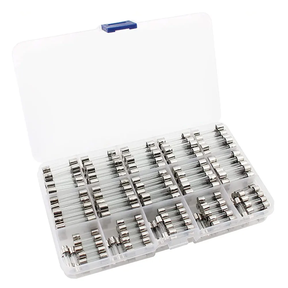 

250Pcs Glass Fuses Assortment Kit Quick Blow Fuse Tube Kit 11A-20A 5x20mm 6x30mm Quality 250V Fuse Tubes Fuse Replacement Kit