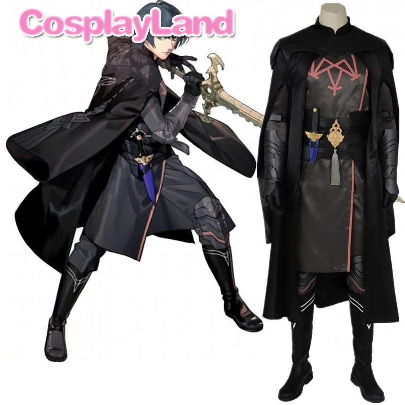 

Byleth Cosplay Halloween Party Costumes For Men Adult Fire Emblem Three Houses Cosplay Male Protagonist Outfit Cape Full Set