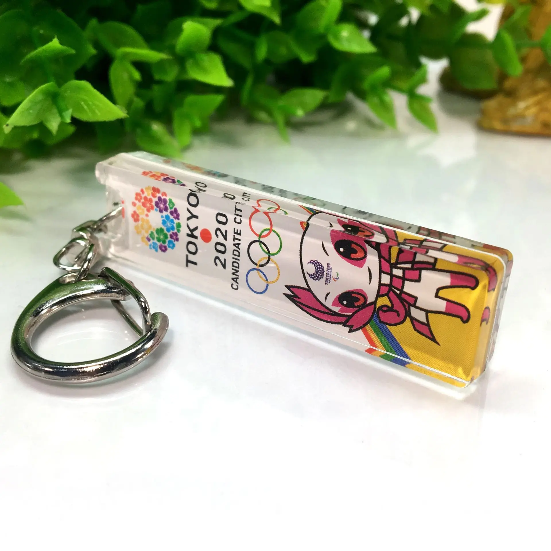 

6CM Blue Miraitowa / Red Someity Anime Keychain 2020 Japan Tokyo Olympics Souvenir Acrylic Keychain Bag Pendant Wholesale