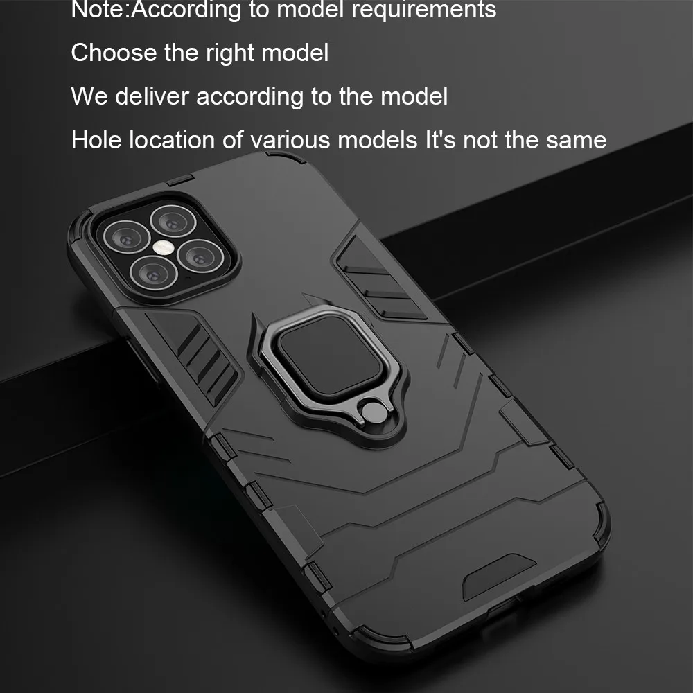 armor pc cover ring holder phone case for iphone 12 case for iphone 11 pro xs max xr x 8 7 6 plus 5 5s se 2020 5c back cover free global shipping