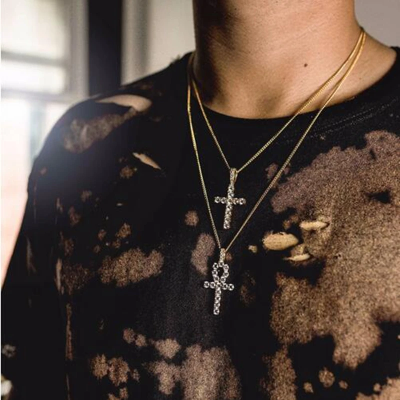 Цепочка с подвеской в стиле хип-хоп Мужская Классическая цепь для тенниса или