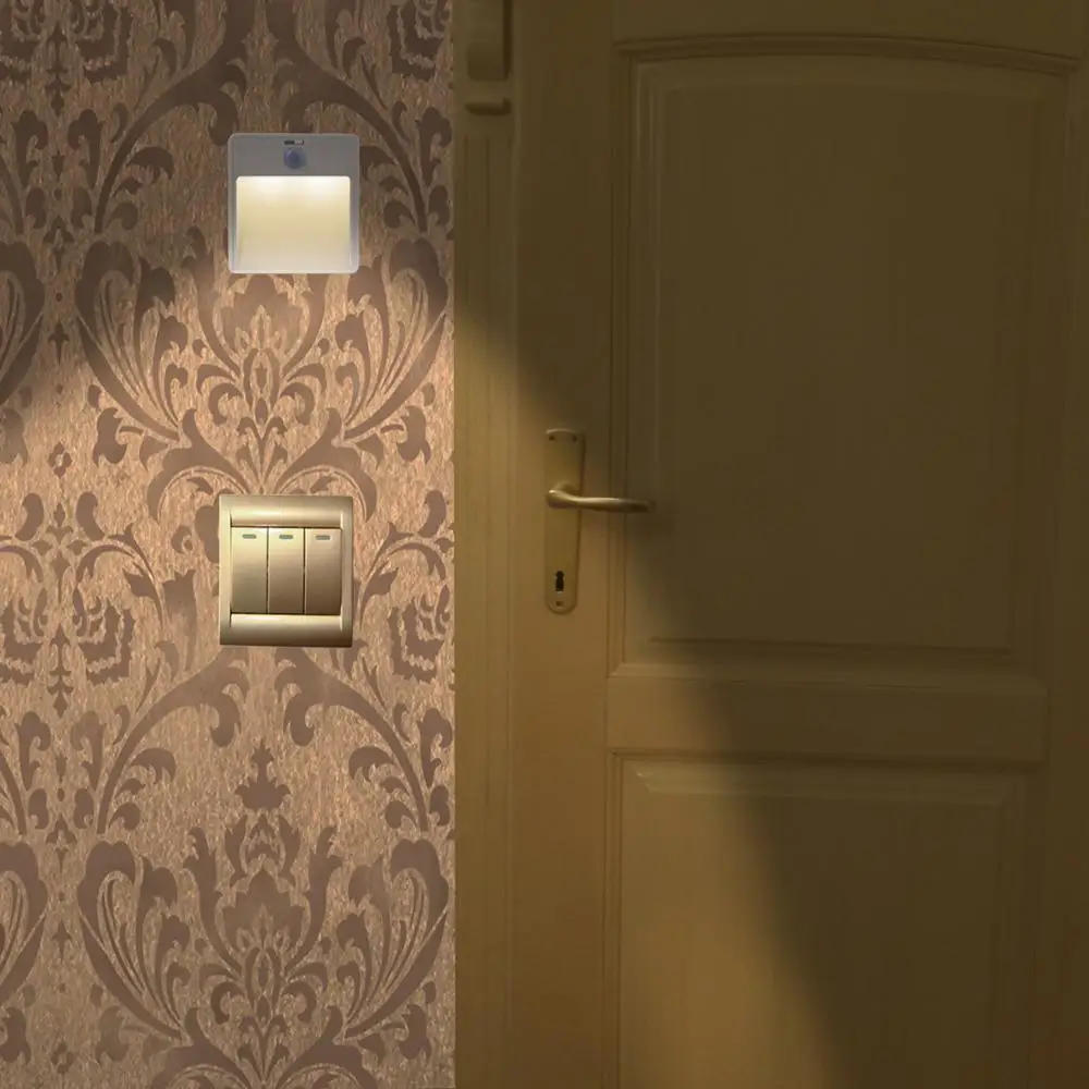 Светодиодный Ночной светильник с датчиком двойной индукционный инфракрасный