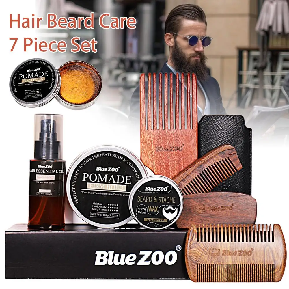 7 шт./компл. старших Для Мужчин's уход за бородой чесания комплект с