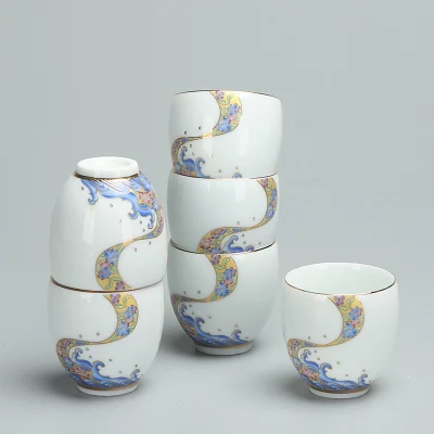 Фарфоровая чайная чашка набор из 6 предметов домашний простой современный