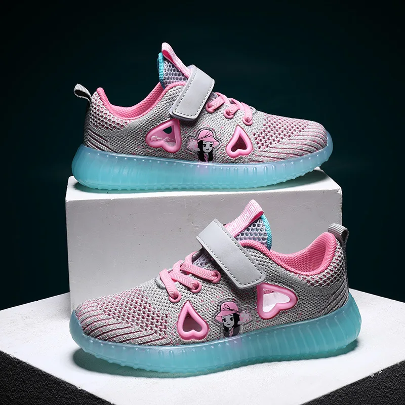 

Кроссовки Детские сетчатые для бега, легкие дышащие, повседневная спортивная обувь для девочек