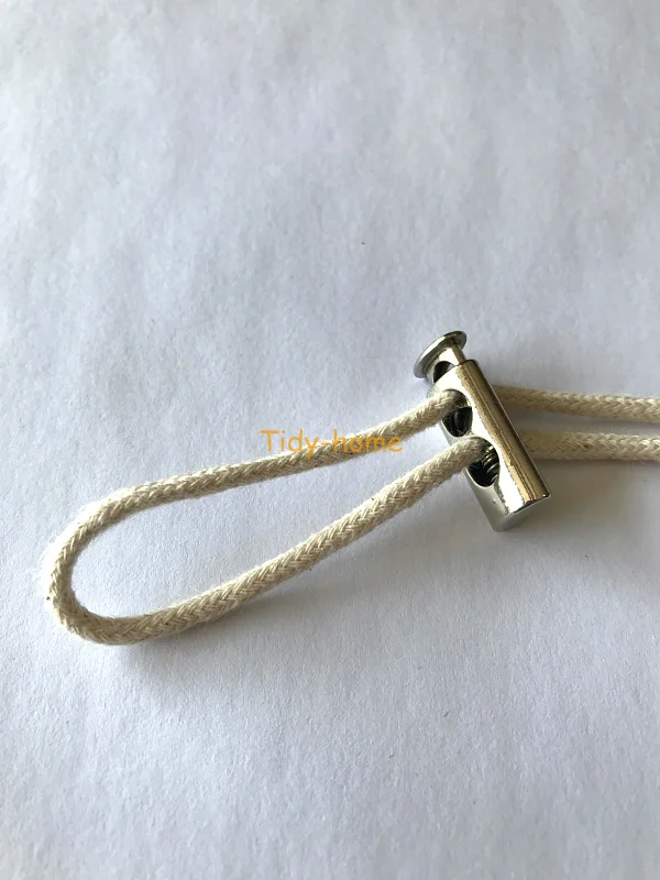 20 шт. высококачественный серебристый металлический фиксатор шнура с двумя