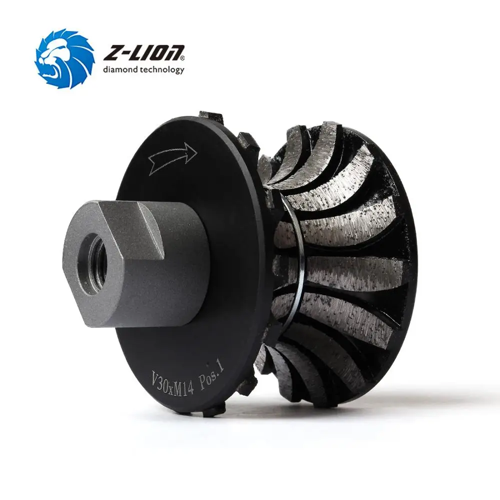 Z-LION V30 Сегментированный Алмазный фреза Полный Bullnose профилирование колесо для ручного инструмента гранит мрамор фреза с резьбой M14