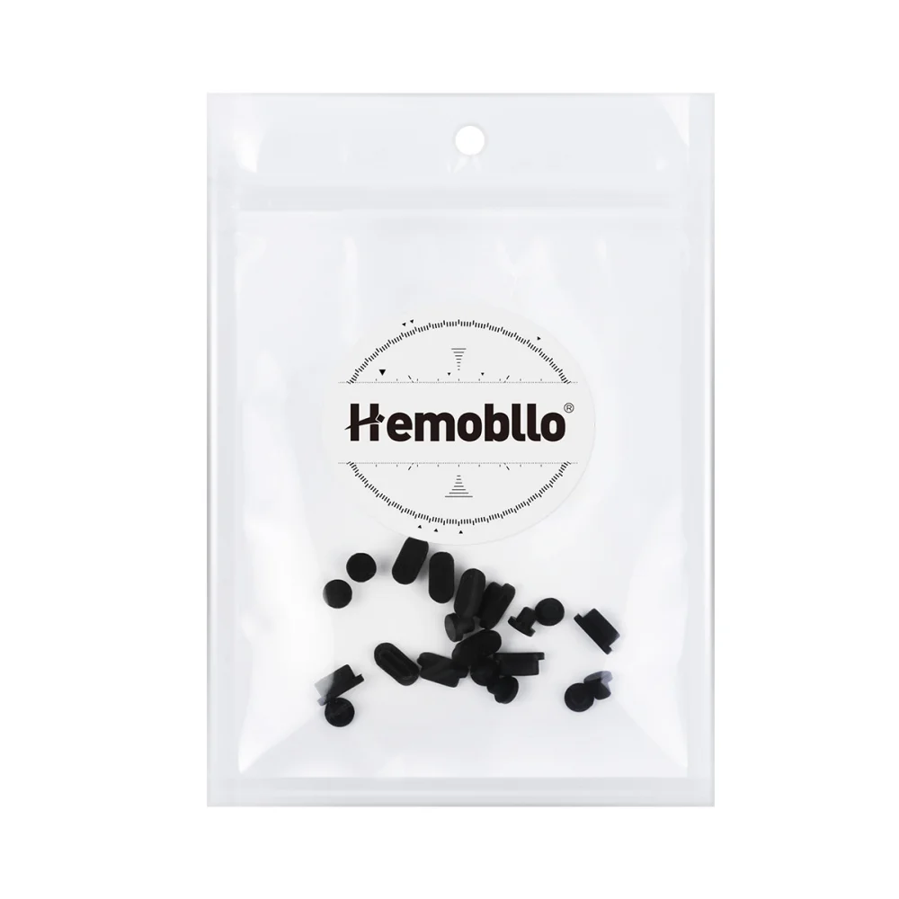 

Hemobllo 10 Pairs 3.5mm Earphone Jack Anti Dust Plugs And Type-C Port Plugs Compatible for Phones Laptop PC Black