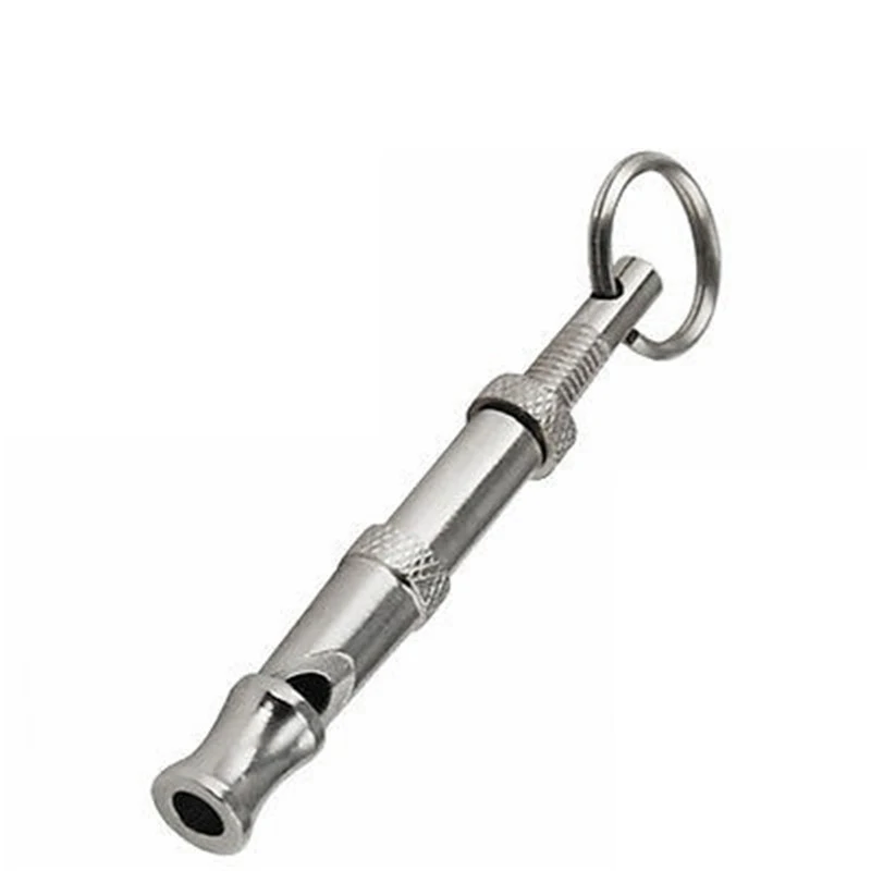 2018 Pet Dog Metal Whistle Two-tone Ultrasonic Flute Stop Barking Sound Repeller Cat Training Keychain Supplies | Дом и сад