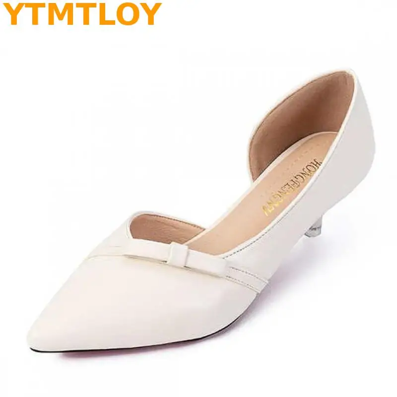Женские свадебные туфли с острым носком однотонные привлекательные Туфли на