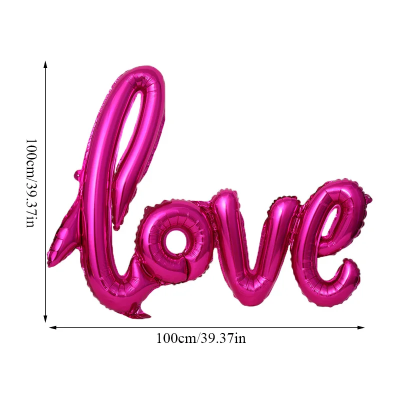 Высококачественные свадебные покрытые фольгой шары с надписью LOVE воздушные на