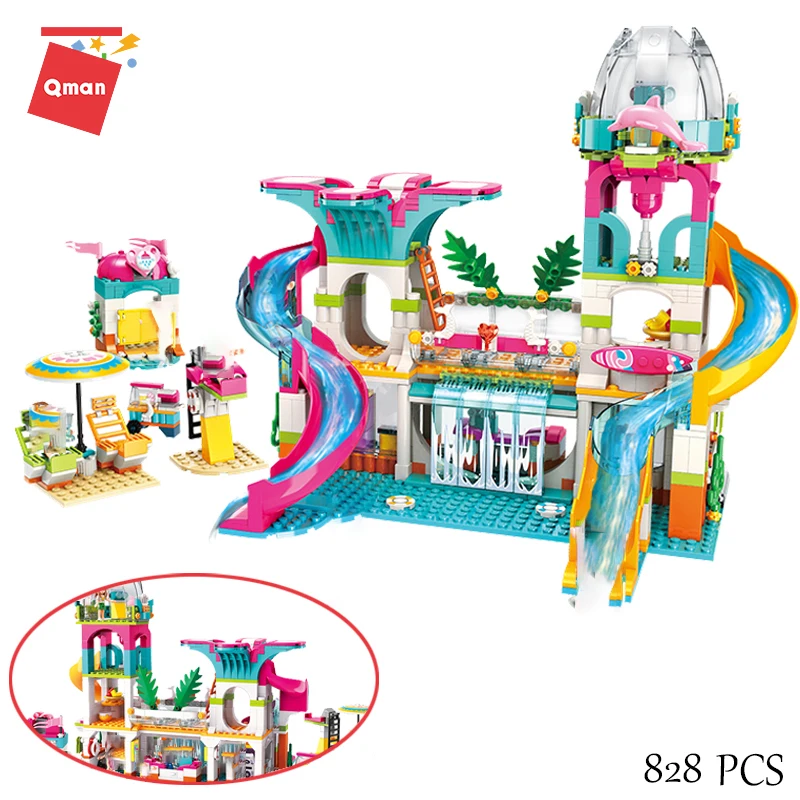 

QMAN друзья для девочки носки из серии «Принцесса» пляжа солнца рай комплект водная горка товары сделай сам, строительные блоки, игрушки для д...