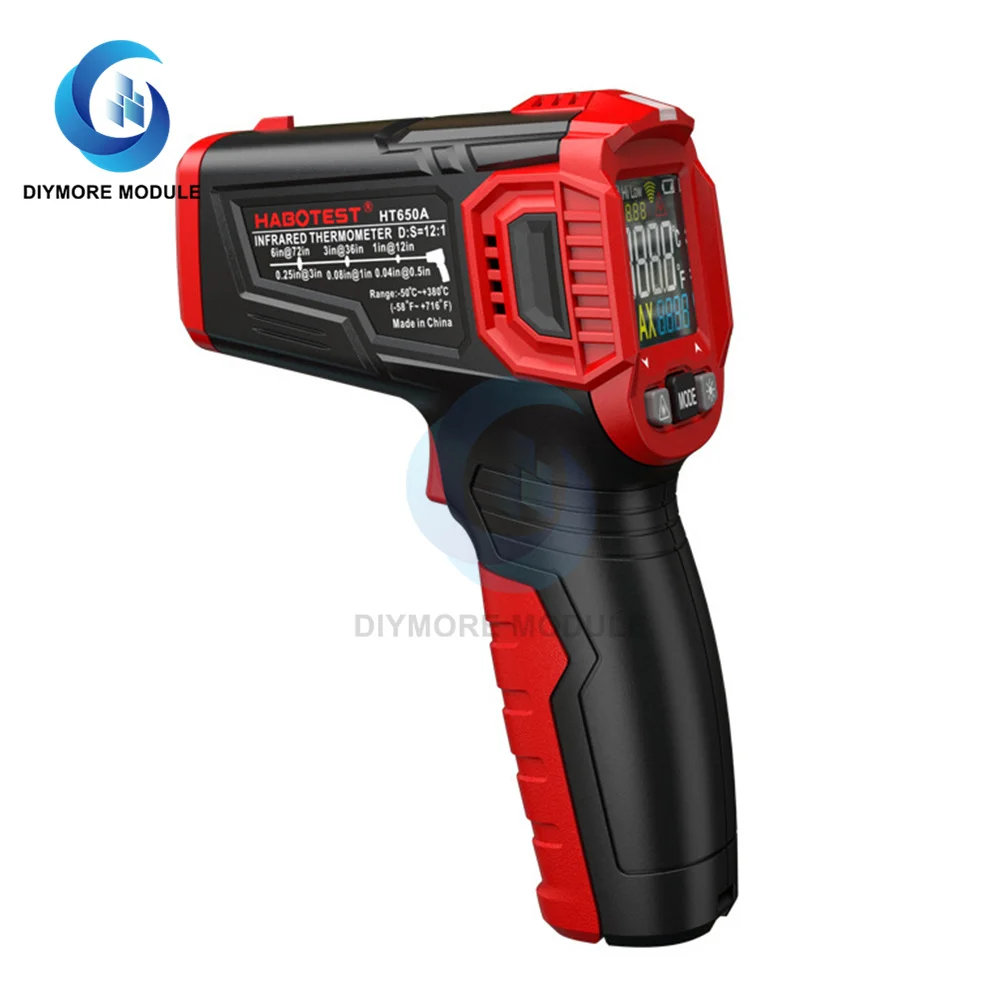 

Infrared Thermometer Laser Temperature Meter HT650C Temperature Gun Humidity Meter Hygrometer Touchless Termometro