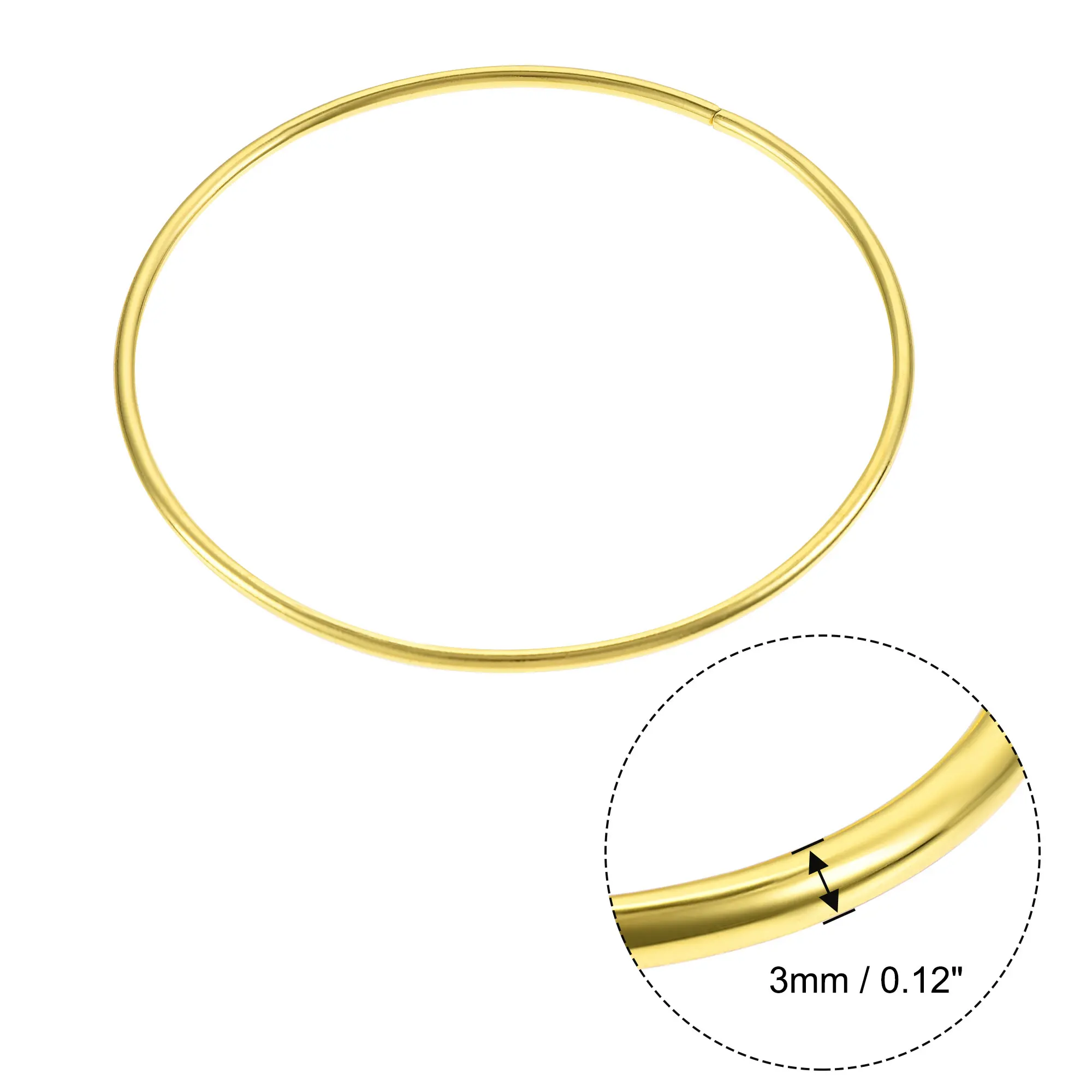 

Uxcell Metal Craft Hoops Rings 100mm(4") OD for DIY, Macrame Projects, Gold Tone 10pcs