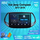 Автомобильный радиоприемник 2DIN Android10 для Jeep Compass 2017 2018, стерео приемник, GPS-навигация, автомобильный радиоприемник, Bluetooth плеер 10 дюймов