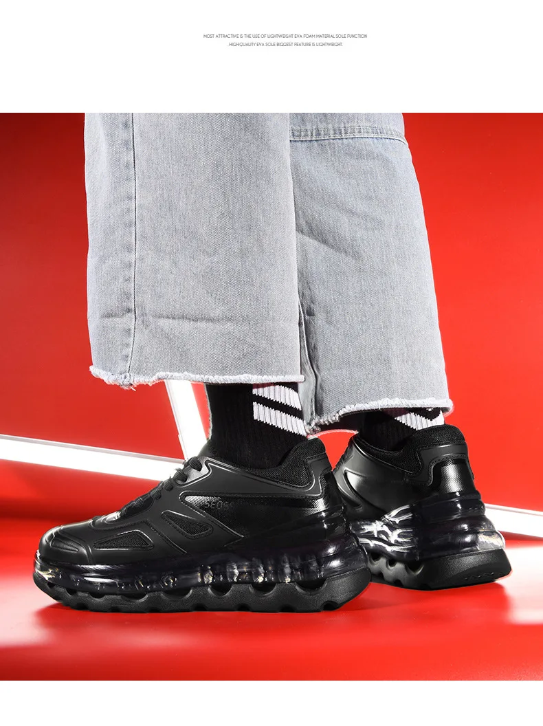 Men's Sneakers Autumn New Classic Luxury Daddy Chunky Shoes Full Palm Air Cushion Thick Soled Sports Running Shoes