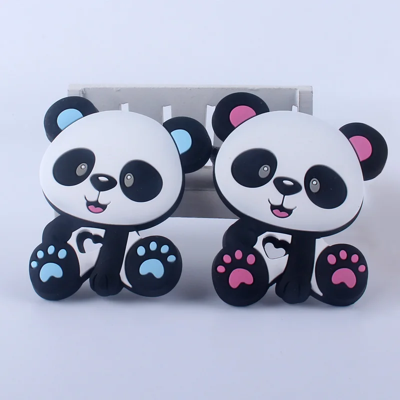 

XCQGH 1PCS New Silicone Cartoon Panda Teether Tooth Gel Creative Cute Animal Baby Teether Baby Molar Toy