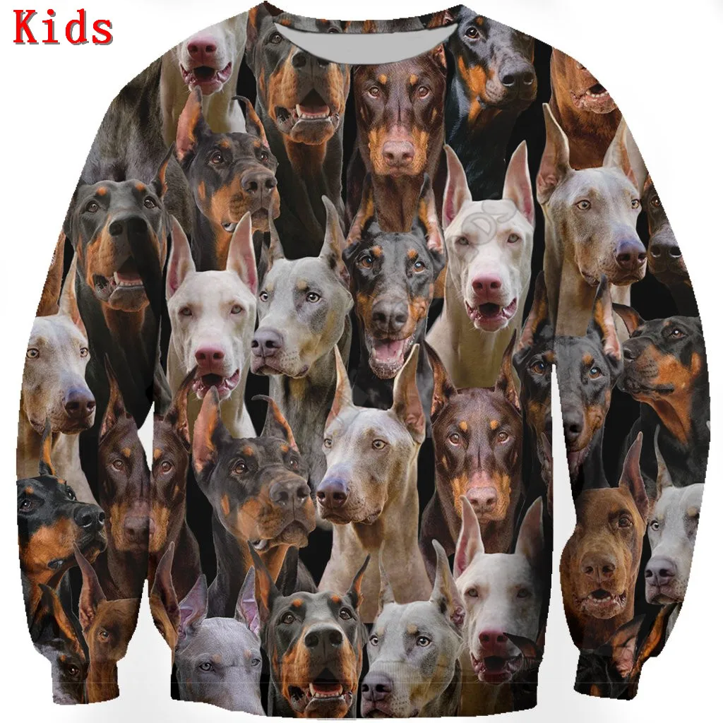 You Will Have A Bunch Of Flat French Bulldogs 3D printed Hoodies Boy Girl Long Sleeve Shirts Kids Funny Animal Sweatshirt