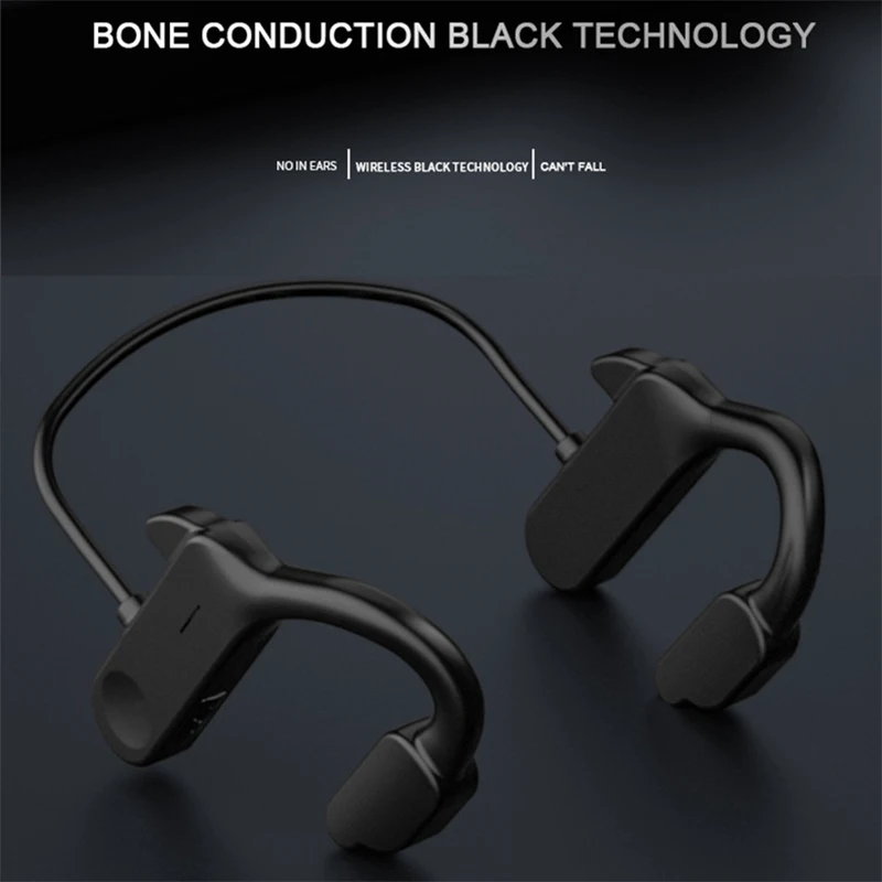 

New Bone Conduction Earphone Sport Running Waterproof Wireless Bluetooth-compatible Headphone With Microphone