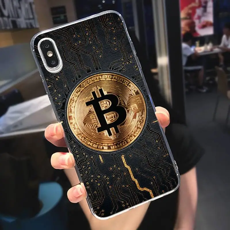 

I Love Accept Bitcoin Phone Case Transparent soft For iphone 5 5s 5c se 6 6s 7 8 11 12 plus mini x xs xr pro max