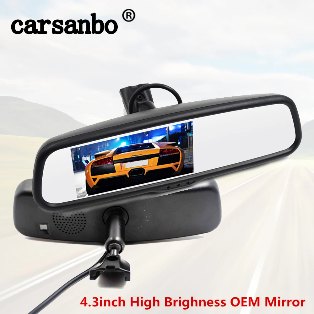 

Зеркало заднего вида Carsanbo с цветным ЖК-дисплеем 4,3 дюйма
