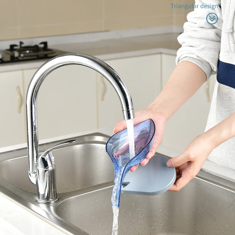 

Leaf Shape Soap Dish Box Bathroom Soap Holder Storage Rack Sponge Holder Case Bathroom Supplies Gadgets