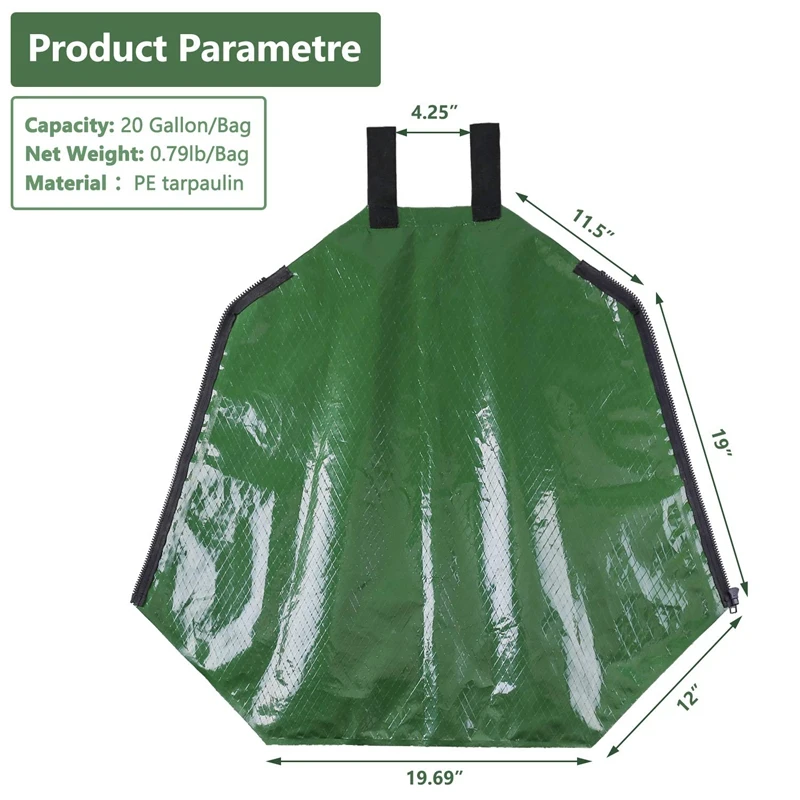 Мешок для полива деревьев 2 упаковки 20 галлонов регулируемый мешок медленного