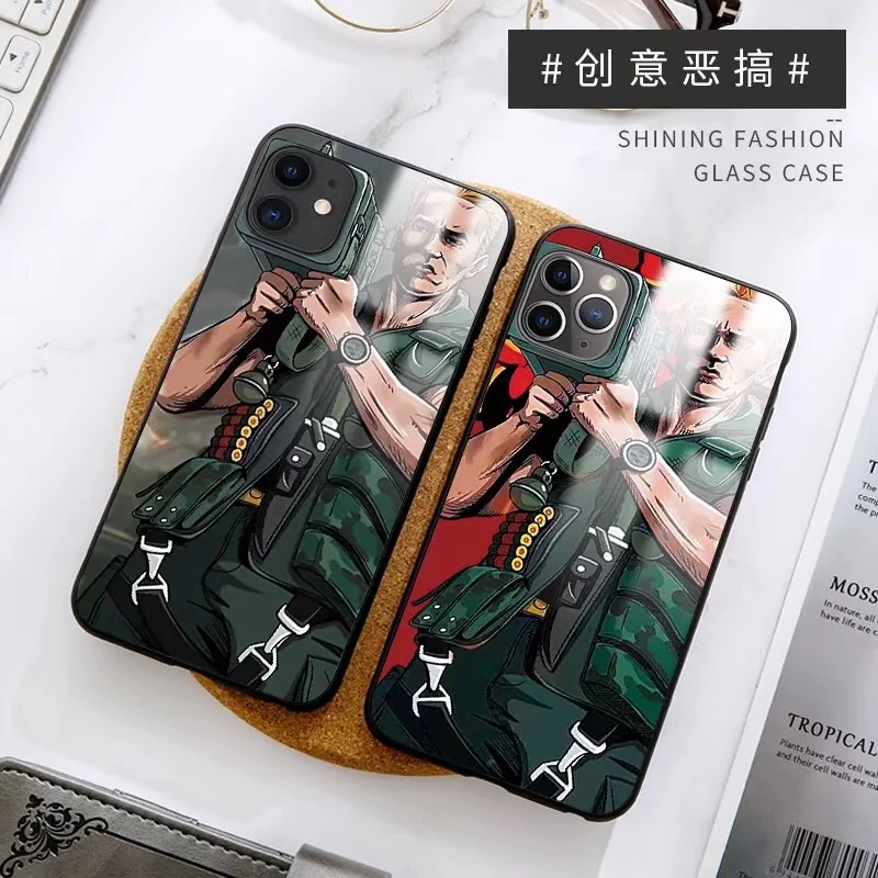 Для iphone 11 Pro Max X XS XSMax XR Schwarzenegger arliel Rocket напечатанное стекло высокой четкости чехол
