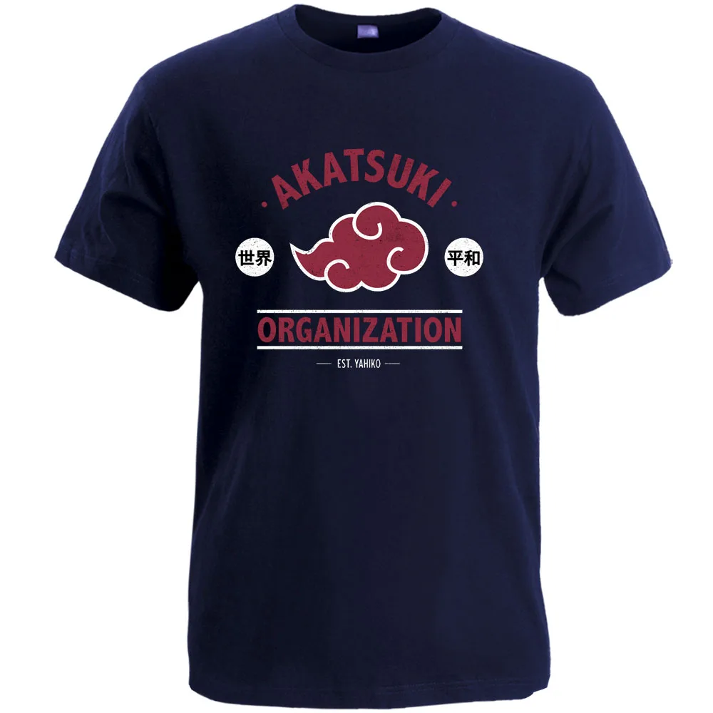 

Naruto Japanese Anime Akatsuki Cotton T Shirt Summer Cool Ptint Street Outdoor T Shirts Funny Short Sleeve Top Men Rock Tshirt