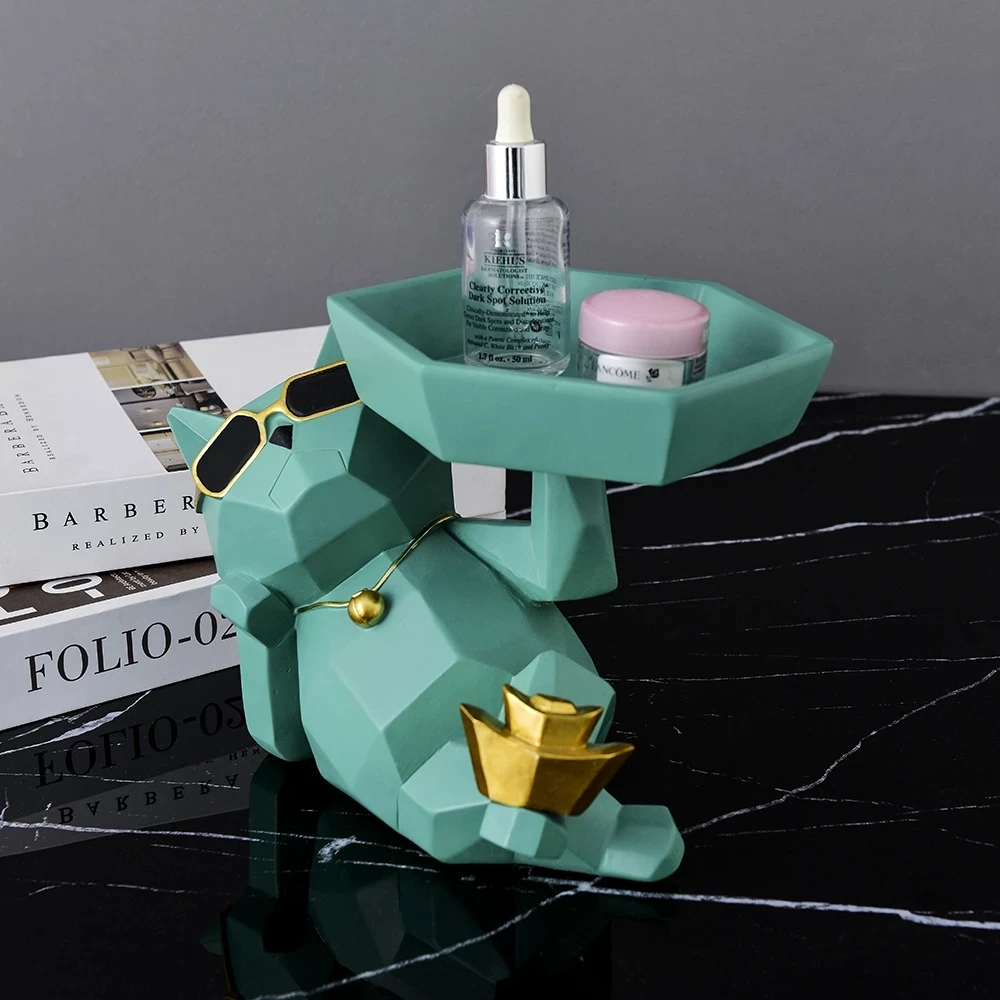 

Nordic Style Home Decor Storage Decorative Ornaments Living Room Decoration Accessories Dog Figurine Crafts