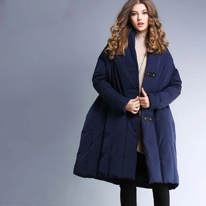

FY.YIYI White Duck Down Jacket Women 90% Thick Solid Profile Casual Winter Coat OL Mid-length Ladies Parka Demi-season Coat 2021