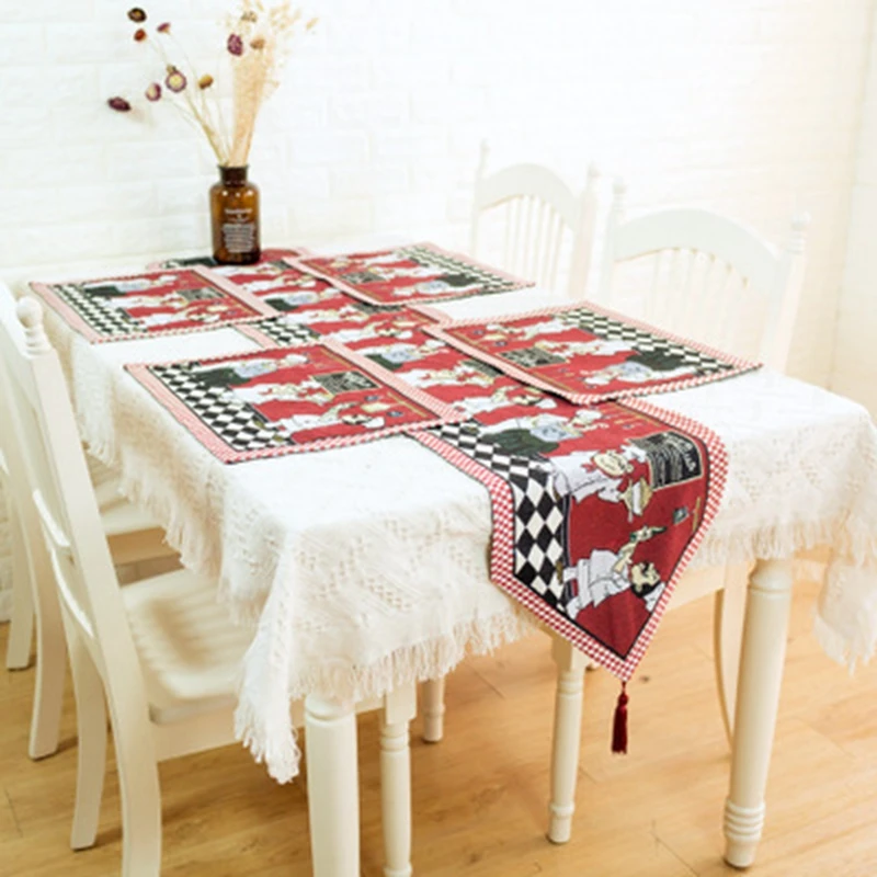 1 шт. Рождественский настольный флаг украшение для свадебной вечеринки 33*180 см